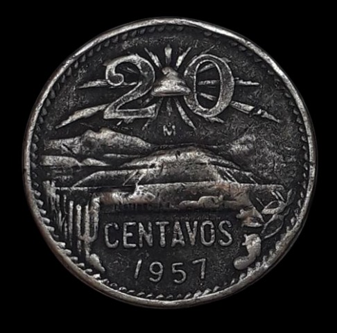 Mexico-20-Centavos-Coin-of-1957.
