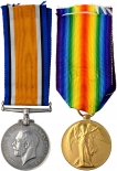 Silver & Bronze Medal pair Awarded G H Gothard of First World War. 