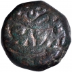 Akbars Copper Dam Coin of Ajmer Mint of Fi Tarikh Type.