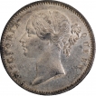-Calcutta-Mint--Silver-One-Rupee-Coin--of--Victoria-Queen-1840
