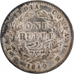 -Calcutta-Mint--Silver-One-Rupee-Coin--of--Victoria-Queen-1840