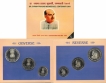 2001-Dr.Syama Prasad Mookerjee Centenary-UNC Set-Kolkata Mint-Set of 3 Coins.