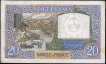 Twenty Francs Bank Note of France 1939-1942.