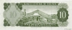 1962 Ten Pesos Bolivianos Bank Note of Bolivia.