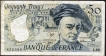 Fifty Francs Bank Note of France 1976-1992.