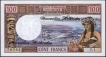 Rare One Hundred Francs Note of New Caledonia.