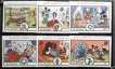 Saint Vincent Set of 6 Stamps in the Walt Disney Series 1989 MNH.