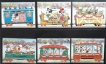 Saint Vincent Mickey Christmas Train Set of 6 Stamps in The Disney Series MNH.