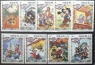 Anguilla-Dicken-Christmas-Stories-Set-of-9-Stamps-In-Disney-Series-1983-MNH.