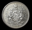 Silver-50-cents-Coin-of-Eilzabeth-II-Canada-of-1964.