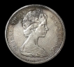 Silver 50 cents Coin of Eilzabeth II Canada of 1966.