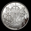 Silver 50 Cents Coin of King George VI Canada of 1943.
