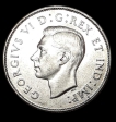 Silver 50 Cents Coin of King George VI Canada of 1945. 