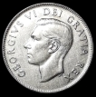 Silver 50 Cents Coin of King George VI Canada of 1952. 
