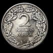 Silver 2 Reichsmark Coin of Germany 1925.