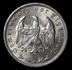 Nickel 1 Reichsmark Coin of Germany 1935.