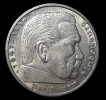Silver 5 Reichsmark Coin Of Germany 1939.