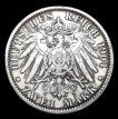 Silver 2 Mark Coin of William II Kingdom of Prussia 1904.
