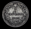 Italy 5 Cents Coin of Vittorio Emanuele II of 1862.