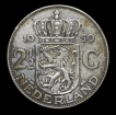 Silver 2 1/2 Gulden Coin of Juliana Nederland 1959.