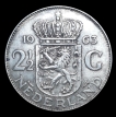 Silver-2-1/2-Gulden-Coin-of-Juliana-Nederland-1963.