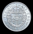 Silver Half Crown Coin of George VI New Zealand of 1945.