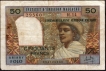 Fifty Francs Bank Note of Madagascar.