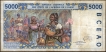 Five Thousand Francs Bank Note of Western African.