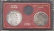 1985-Proof-Set-Indira-Gandhi-Set-of-2-Coins-Bombay-Mint.