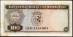 1963 One Hundred Escudos Bank Note of Timor-Leste.