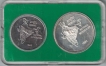 1982-UNC-Set-National-Integration-Bombay-Mint-Set-of-2-Coins.