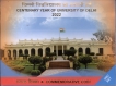 2022-UNC Set-Centenary Year of University of Delhi-100 Rupees Coin.