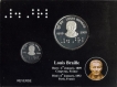 2009-Proof Set-200th Birth Anniversary of Louis Braille-Set of 2 Coins-Kolkata Mint.