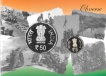 2015-Proof Set-Golden Jubilee 1965 Operations-Set of 2 Coins-Mumbai Mint.