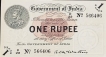 Rare One Rupee Note of 1917 Signed by A.C. Mcwatters.