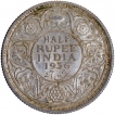 Calcutta Mint Silver Half Rupee Coin of King George V of 1936