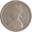 Bombay Mint Silver Two Annas Coin of Victoria Queen of 1874