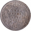 Calcutta Mint Silver Two Annas Coin of Victoria Empress of 1892