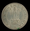 1950-Republic India-Nickel One Rupee Coin-Bombay Mint.