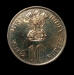 1974-Republic India-Copper Nickel Ten Rupees Coin-Bombay Mint.