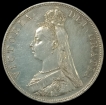 1887 Silver Two Florin Coin of Queen Victoria of United Kingdom.