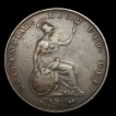 1841 Copper Half Penny Coin of Queen Victoria of United Kingdom.