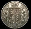 1884 Silver Half Crown Coin of Queen Victoria of United Kingdom.
