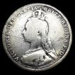 1889 Silver Three Pence Coin of Queen Victoria of United Kingdom.