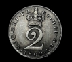 1800 Silver Two Pence Coin of King George III of United Kingdom.