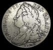 1745 Silver One Shilling Coin of King George II of United Kingdom.