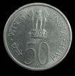 Bombay Mint 50 Paise of Commemorative Coin of Jawaharlal Nehru of 1964.