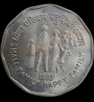 2 Rupee Small Family-Happy Family 1993 Bombay Mint UNC.
