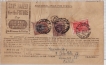 TLGRPH-FORM-TIED-WITH-2A-REPUBLC-1950-&-1RS,2RS-KG-VI-STAMPS