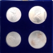 Set of Four Coins of Canada of Montreal Olympic Proof Set Issued in 1976.